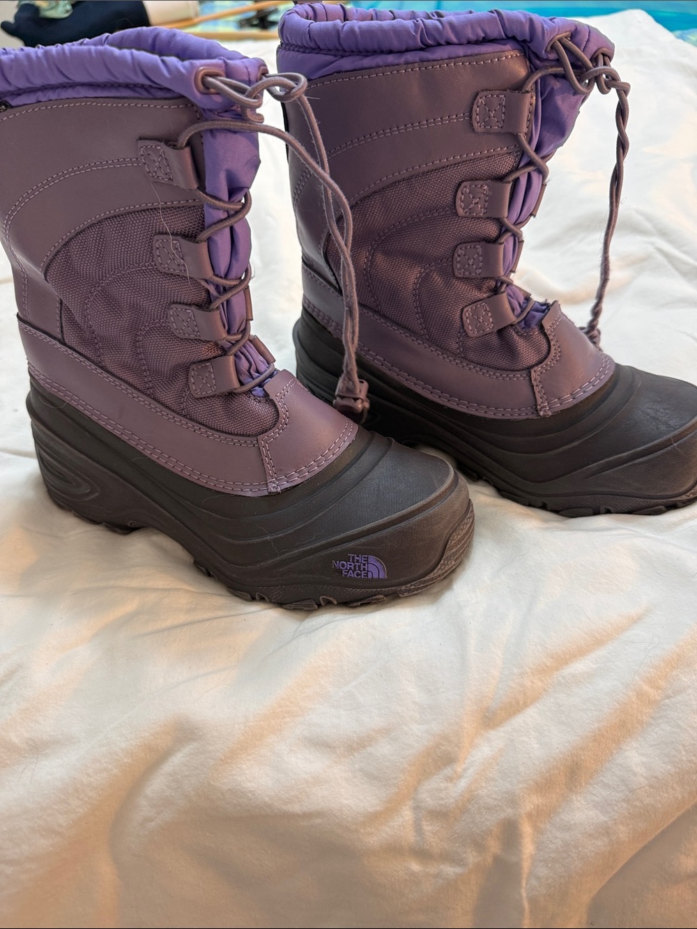 The North Face - Kids Purple and Black Winter Boots